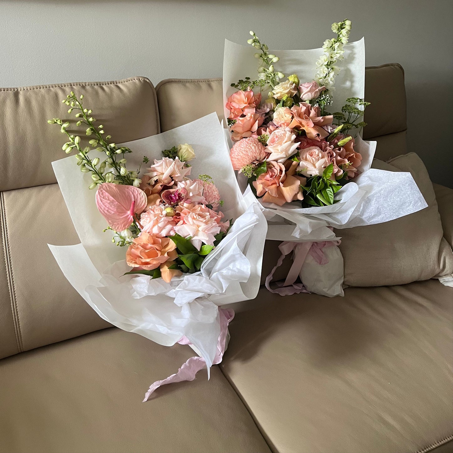pastel classic and large bouquet