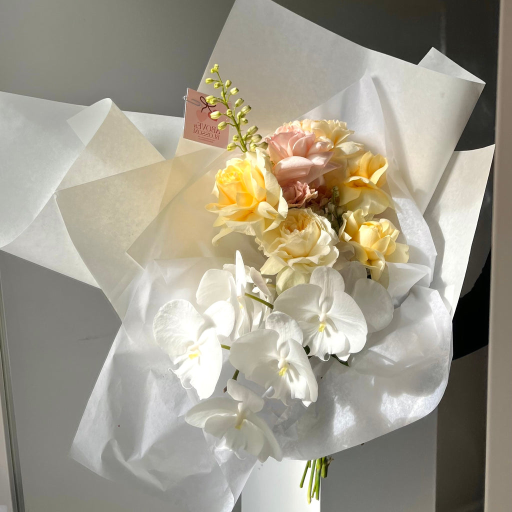 pastel dreams baby bouquet orchids