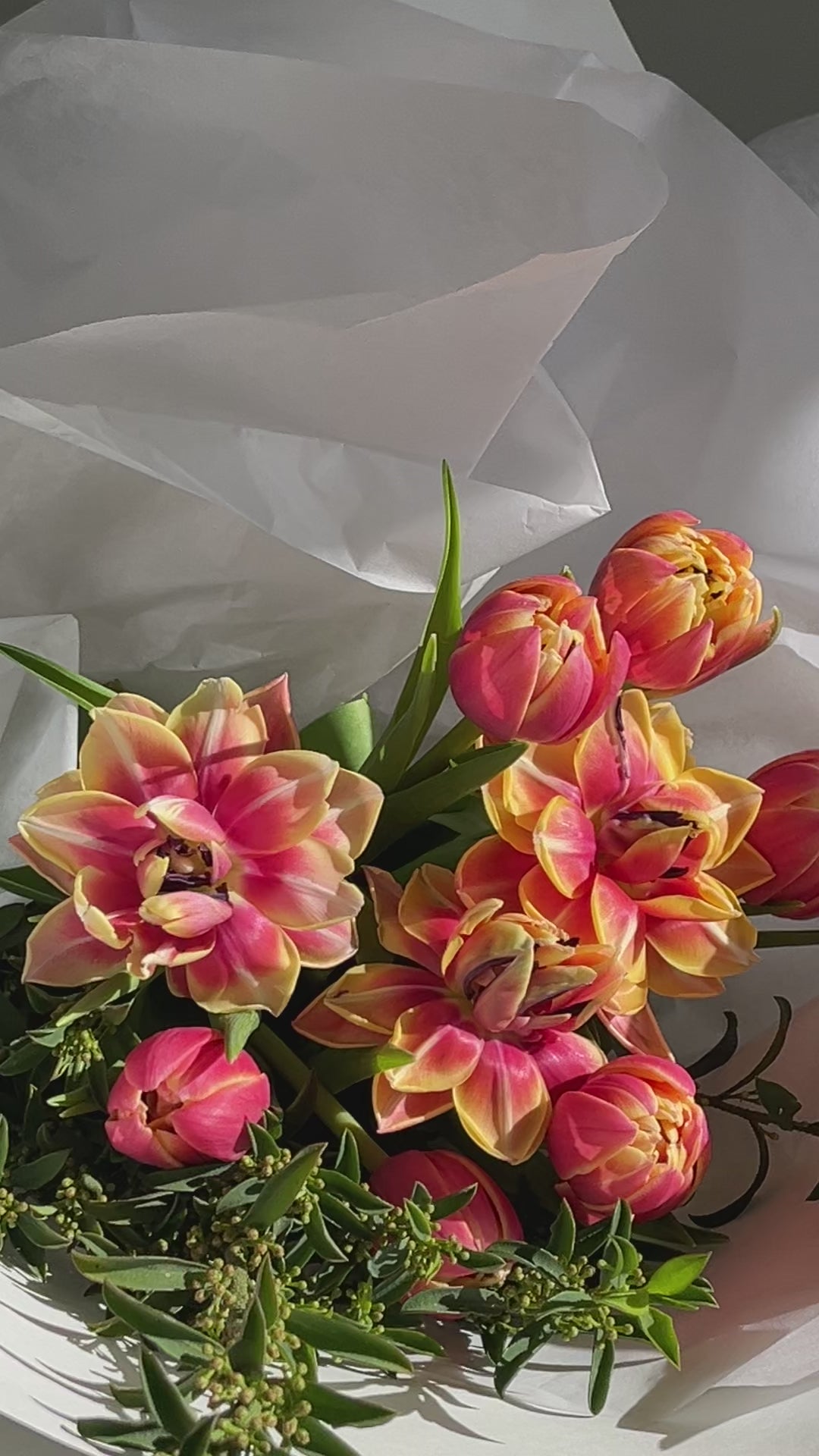 tulip storm baby bouquet